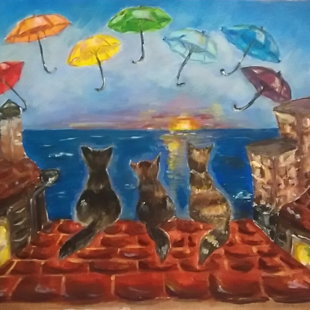 коты и море