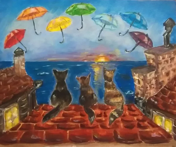коты и море